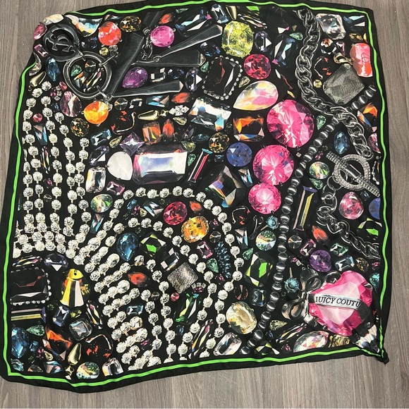Juicy couture silk scarf 3ftx3ft - Picture 3 of 3